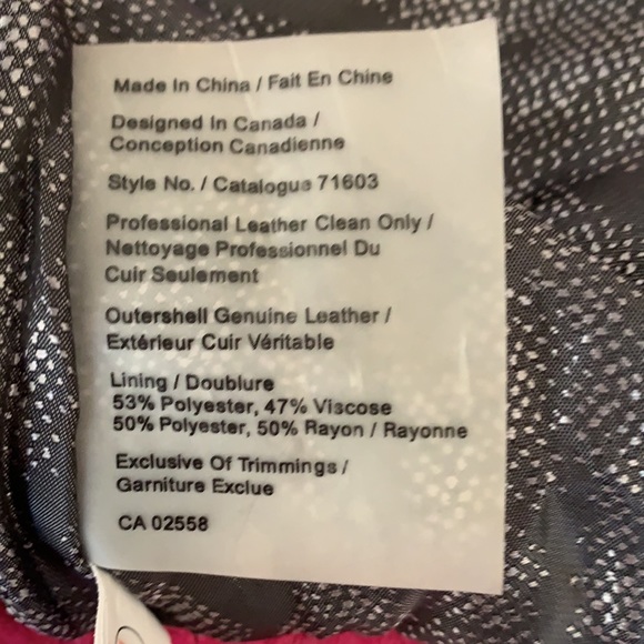 Danier Leather Small Pink  Bomber Jacket - Picture 9 of 12